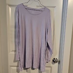 CJ Banks Light Purple Long Sleeve Women's Top